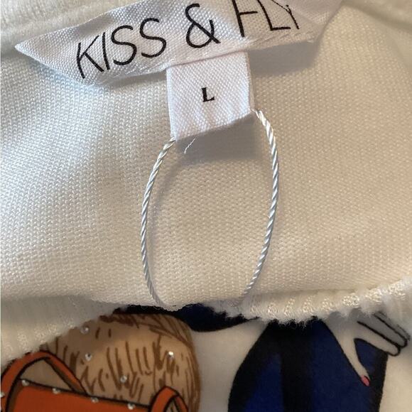 KISS & FLY NEW FALL PUMPKIN SOFT SWEATER SIZE LARGE 1241 - Picture 5 of 6